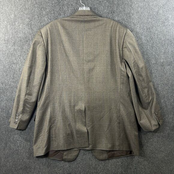 Brooks Brothers Golden Fleece Blazer Men's 46R Brown Plaid Wool Italy - Picture 4 of 13